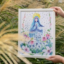Plakat "Maryja pośród kwiatów"