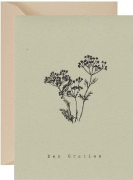 Kartka roślinna Deo Gratias